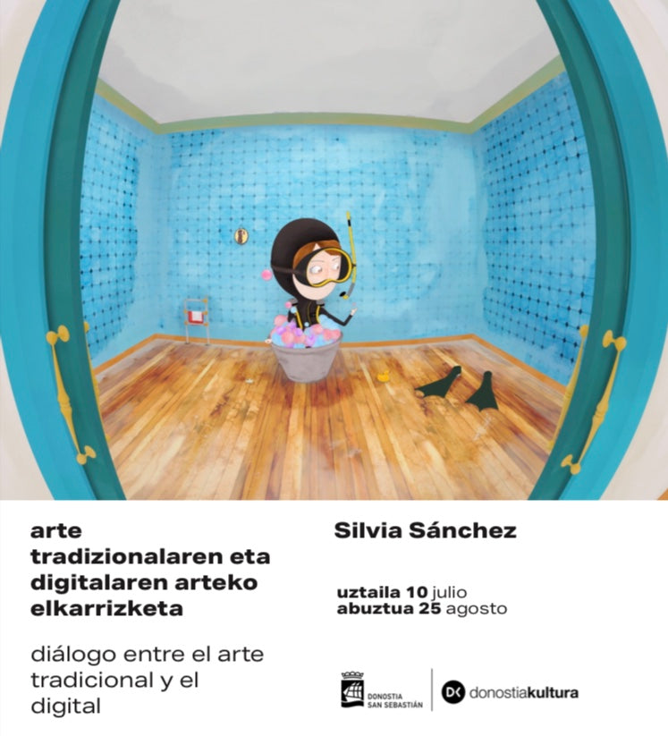 Exposición "Diálogo entre el arte tradicional y el digital" en Okendo Kultur Etxea de Donostia-San Sebastián